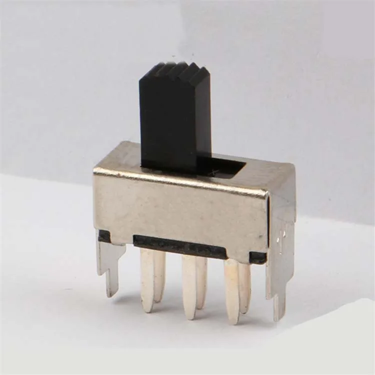 

10pcs Handle height 9mm 2 position toggle switch 2 fixed feet 6 feet vertical SS-22F12 (2P2T)