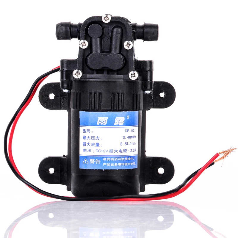 

DC 12V 70PSI 3.5L/min Agricultural Car Electric Water Pump Black Micro High Pressure Diaphragm Water Sprayer Car Wash