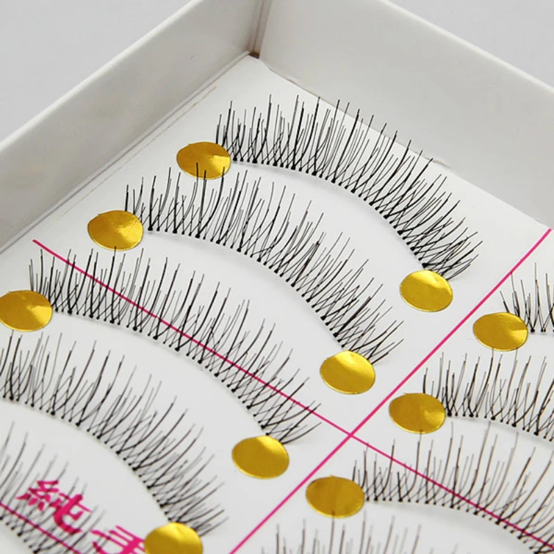 

10Pair False Eyelashes Bunches Reusable Natural And Regular Long Eyelashes Artificial Fake Eye Lashes Makeup Eye Lashes