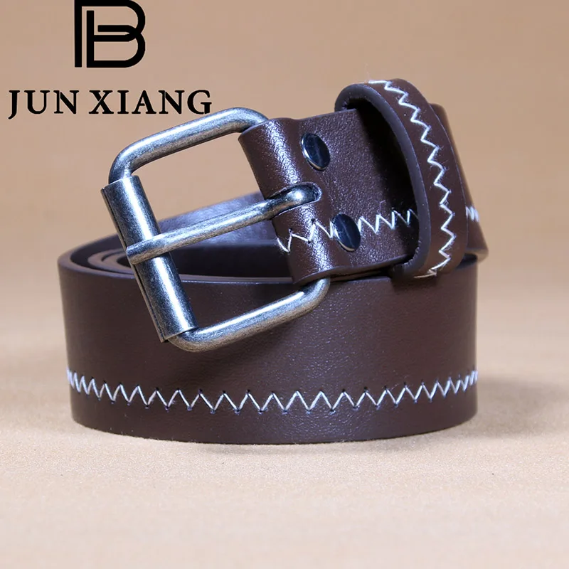 Fashion Children Belt Metal Buckle PU Leather Rivet and Line Technology