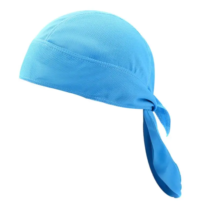 Быстросохнущая бандана, кепка, солнцезащитная, УФ-защита, велосипедная, пиратская шляпа, дышащая, для спорта на открытом воздухе, головные уборы - Цвет: Небесно-голубой