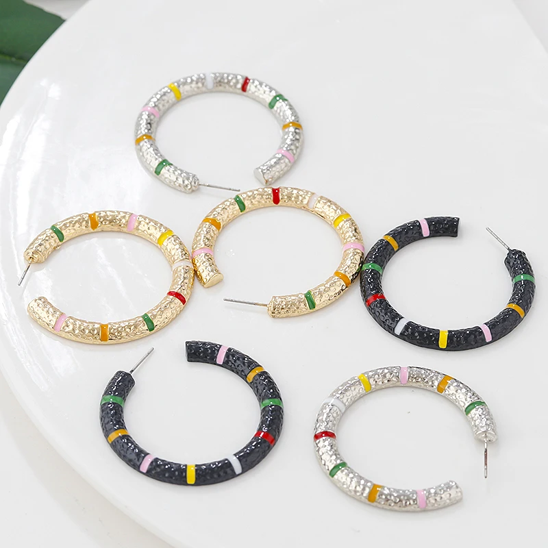 

Flashbuy Bohemian Round Statement Earrings Big Alloy Earrings for Women Fashion Geometric Pendientes Girls Wholesale Jewelry