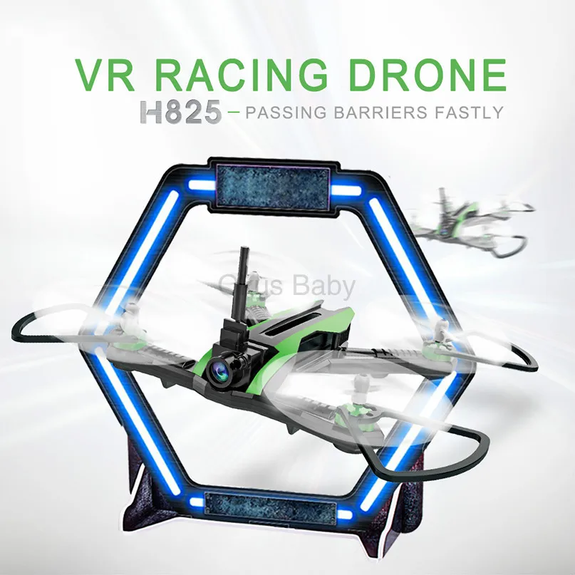 Новейший H825 5,8G VR гоночный FPV Дрон с камерой 55 км/ч высокая скорость сопротивление ветра Квадрокоптер RTF wihtout VR очки