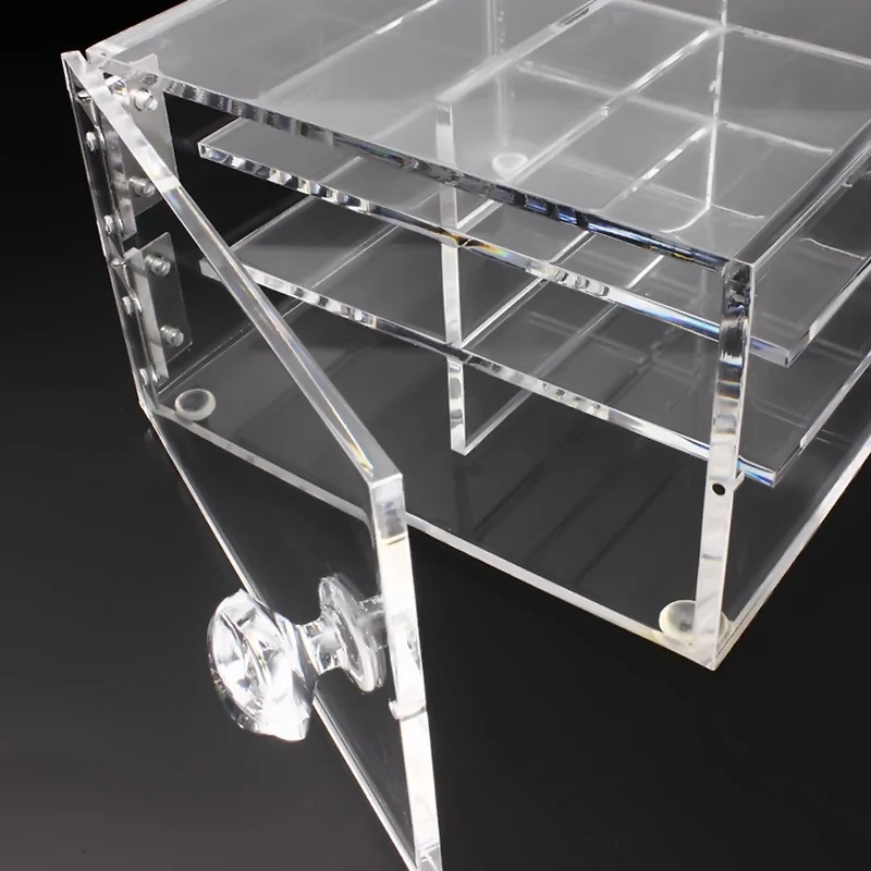 

6 Layers Acrylic Eyelashes Storage Box Display Case Makeup Organizer Eyelash Glue Pallet Pad Grafting Eyelashes Tool
