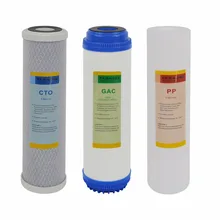 Replacement Pre-Filter Sets for Drinking Water Filtration System/RO System Stage 1, 2&3, pack of Sediment Filter 5UM, GAC&CTO 3 stage water filter purifier system