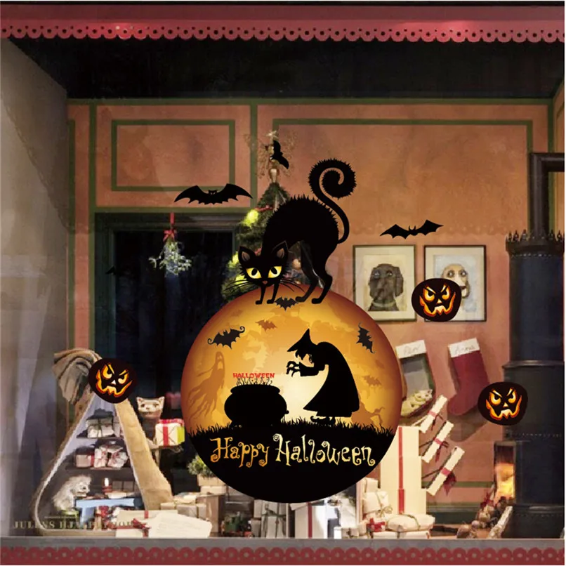 

Halloween Static Electricity Wall Sticker Window Home Decoration Decal Decor Wall Stickers Mural for Store Window Decor @40
