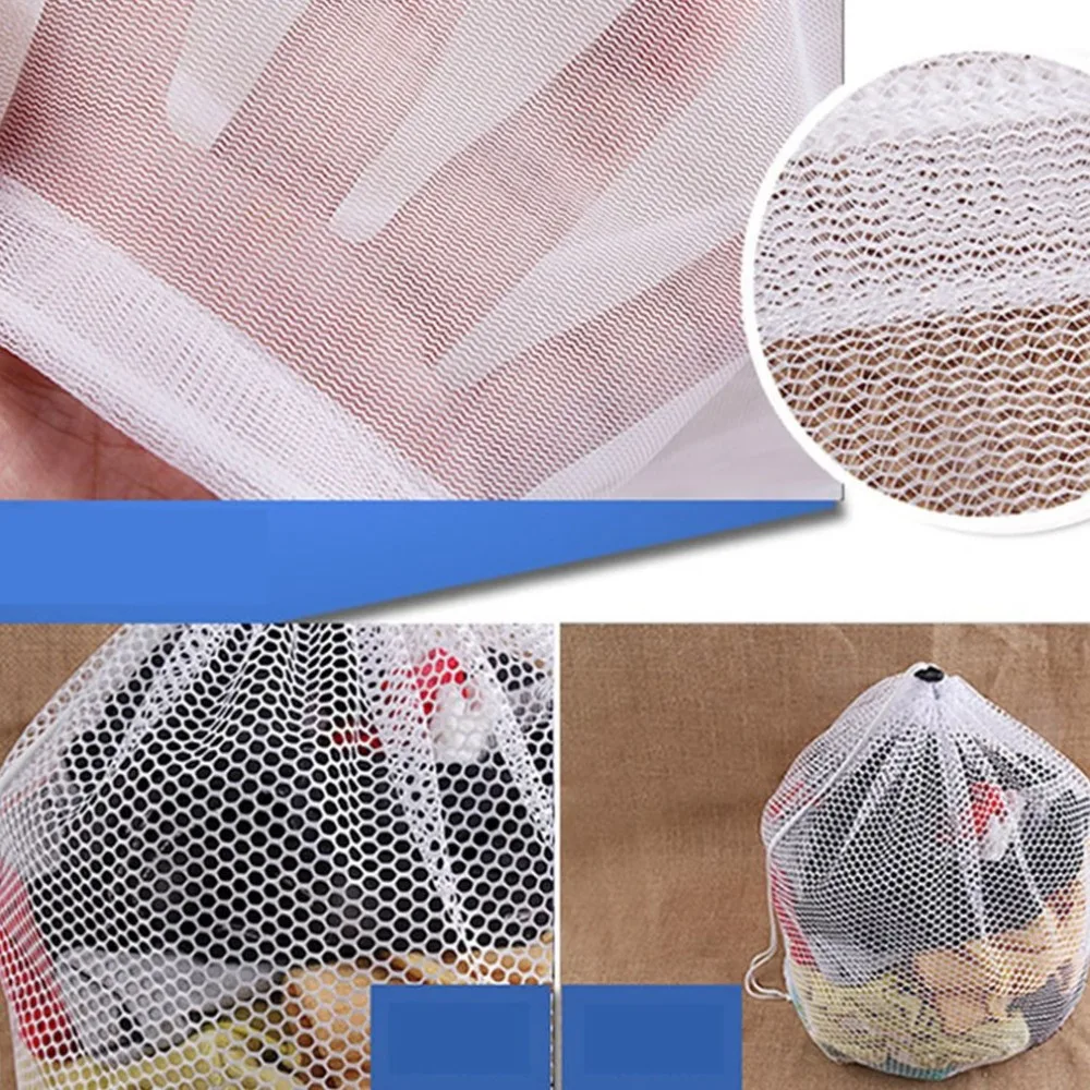 الغسيل حقائب من القماش الشبكي الرباط صافي الغسيل التوقف شبكة غسل الحقيبة قوي غسالة المنزلية أدوات تنظيف