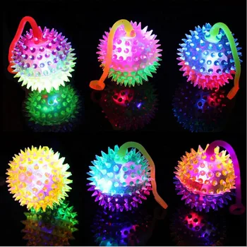 

5PCS LED Volleyball Football Flashing Light Up Bouncing Ball Kids Toys For Baby Kid 6.5cm 7.5cm Sound Random Color