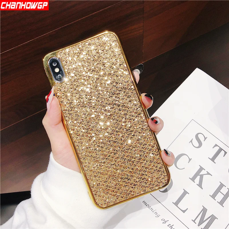 Блестящий сверкающий мягкий чехол для iPhone X XS Mar XR Coque на 6 7 8 6s Plus 5 5SE 5s plus полное