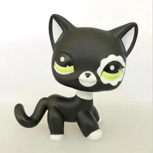 

LPS Kawaii Anime Pet Shop PVC Animal Black Short Hair Cat Kitty #33 Doll Action Figure Model Juguetes Hot Toys For Children
