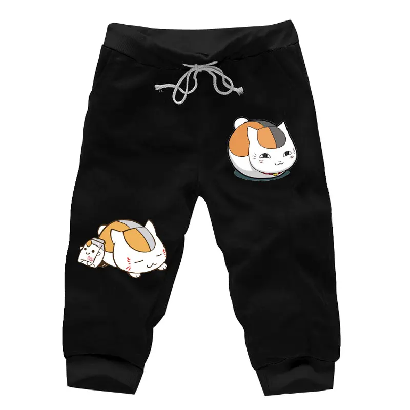 Аниме Natsume's Book of Friends Cat шорты для спортзала хлопковые повседневные короткие шаровары тренировочные штаны с карманами спортивный костюм для косплея брюки для активного отдыха