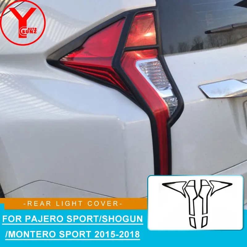 2016 2018 black tail light cover For MITSUBISHI PAJERO SPORT montero