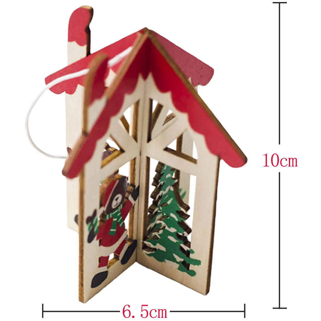 Милый деревянный Санта Клаус Лось Рождественская елка орнамент Снеговик подвесной кулон рождественские украшения для дома