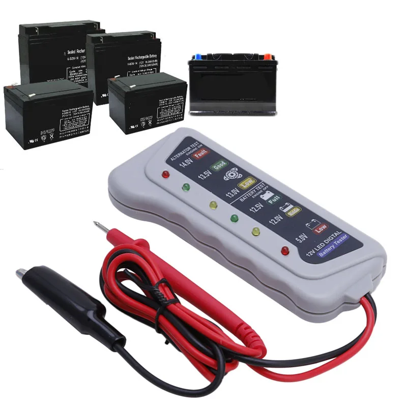 12 В 6 светодиодный дисплей тестер батареи автомобиля Тесто/генератор монитор устройства