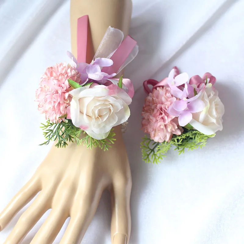 artificial flower wrist corsage (16)