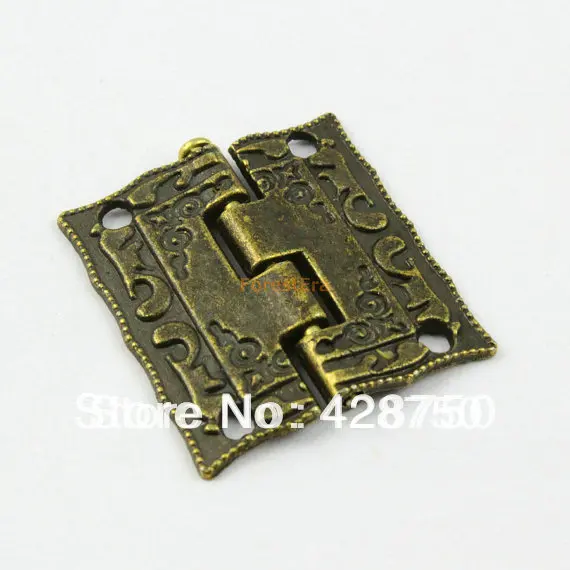 

40 Pieces Antique Brass Jewelry Box Hinge 26x23mm with Screws