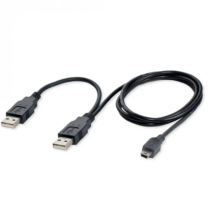 Двойной USB 2,0 Тип к USB Mini 5-контактный Тип B x1 Y для передачи данных кабель для Мощность кабель GDeals