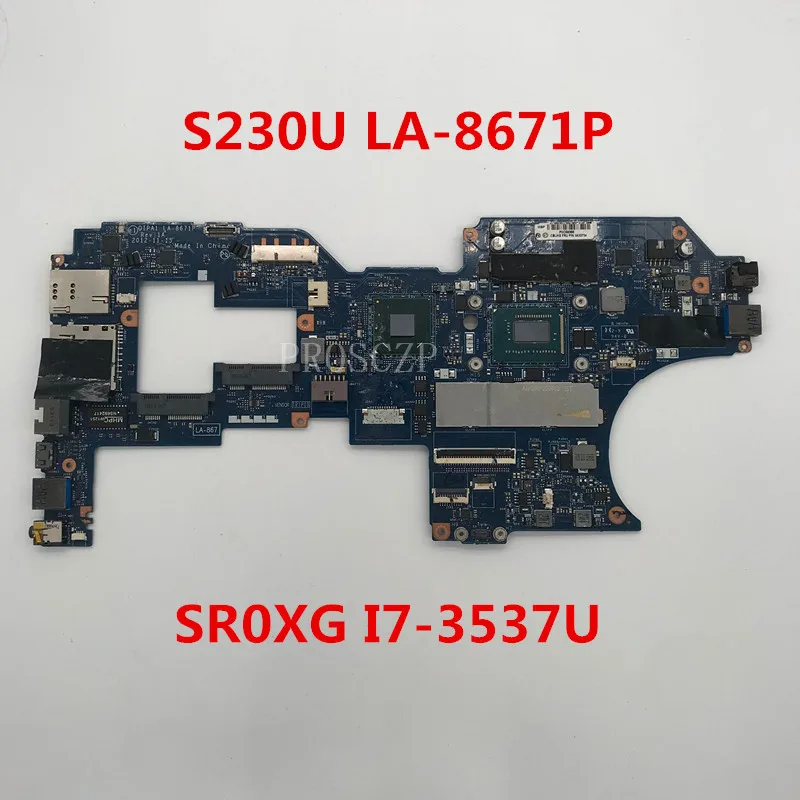 Для Thinkpad S230U Материнская плата ноутбука QIPA1 LA-8671P с SR0XG I7-3537U Процессор HM76 работает хорошо