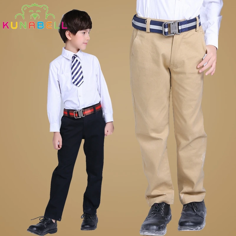Kids 2017 Spring Autumn 2 14T Boys Girls Solid Casual Pants Teen Clothing Leisure Children Vague