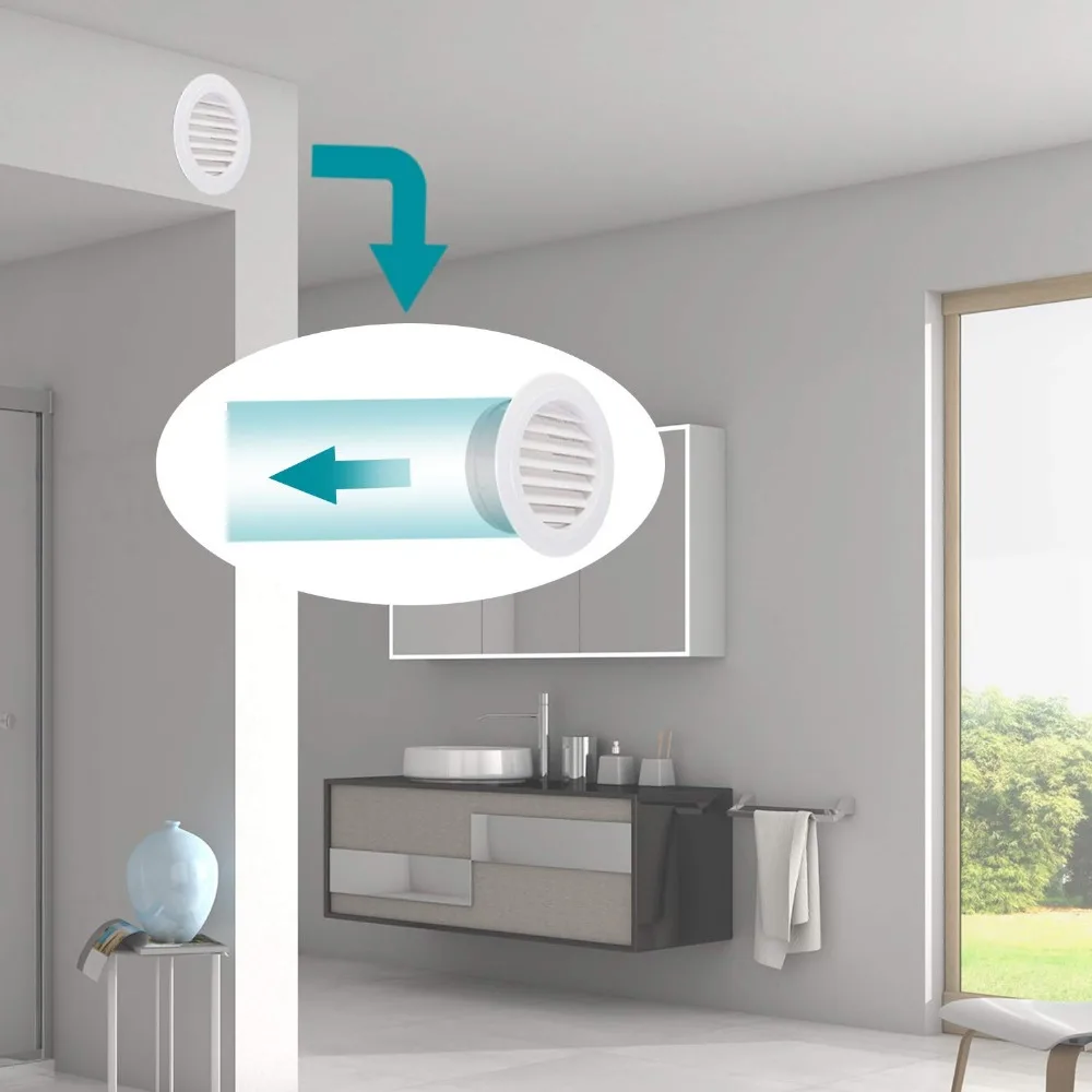 grelha de grelha redonda plastico para saida grelha branca com tela contra malha ventilacao 03