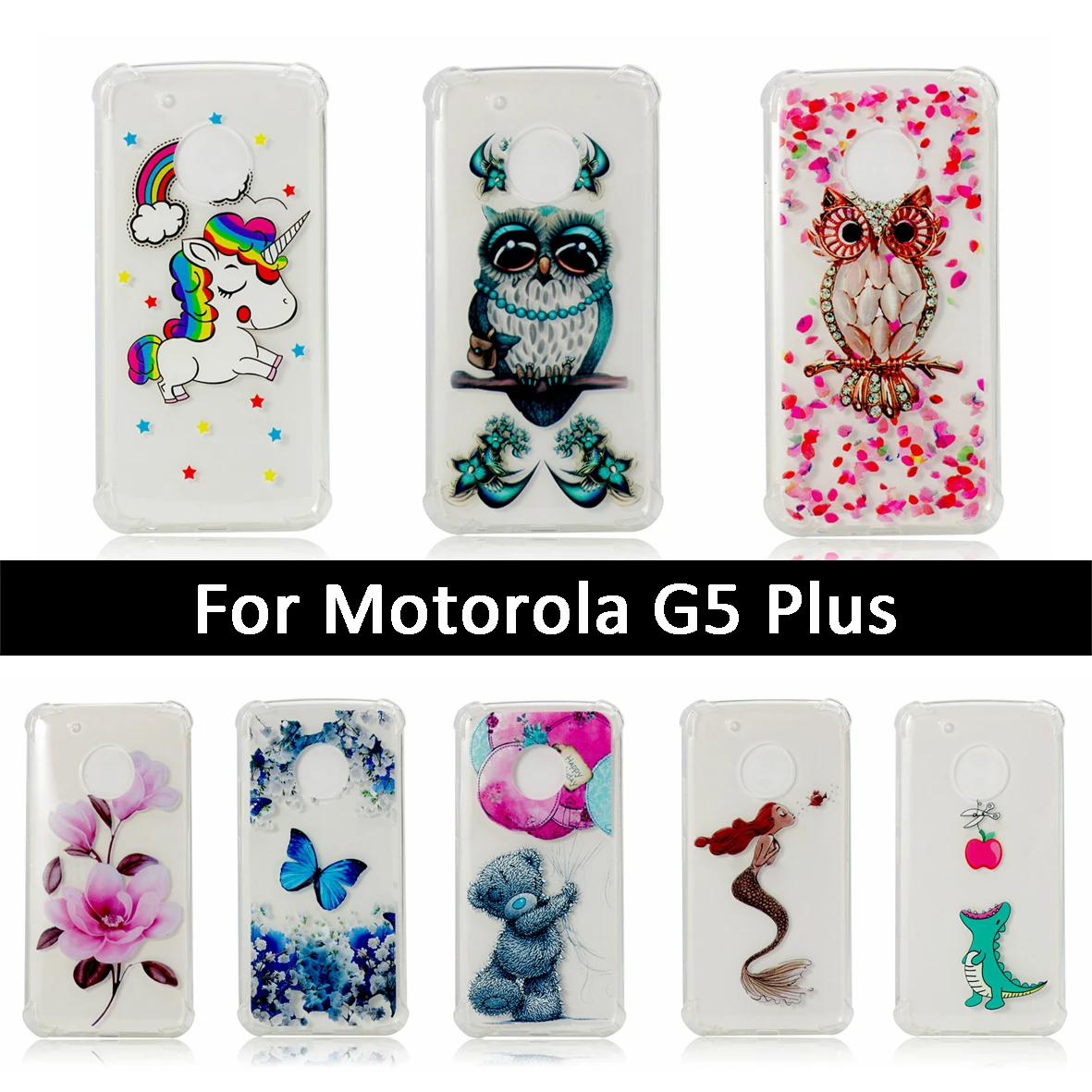 Новый защитный чехол для Motorola Moto G5 Plus противоударный мягкий силиконовый из ТПУ