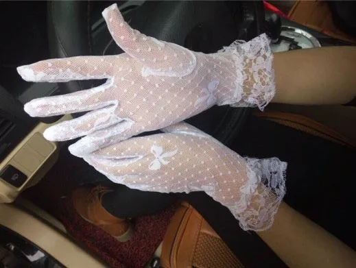Новые летние женские сетчатые короткие сетчатые солнцезащитные перчатки готический панк эмо-рок костюм необычные сексуальные кружевные перчатки