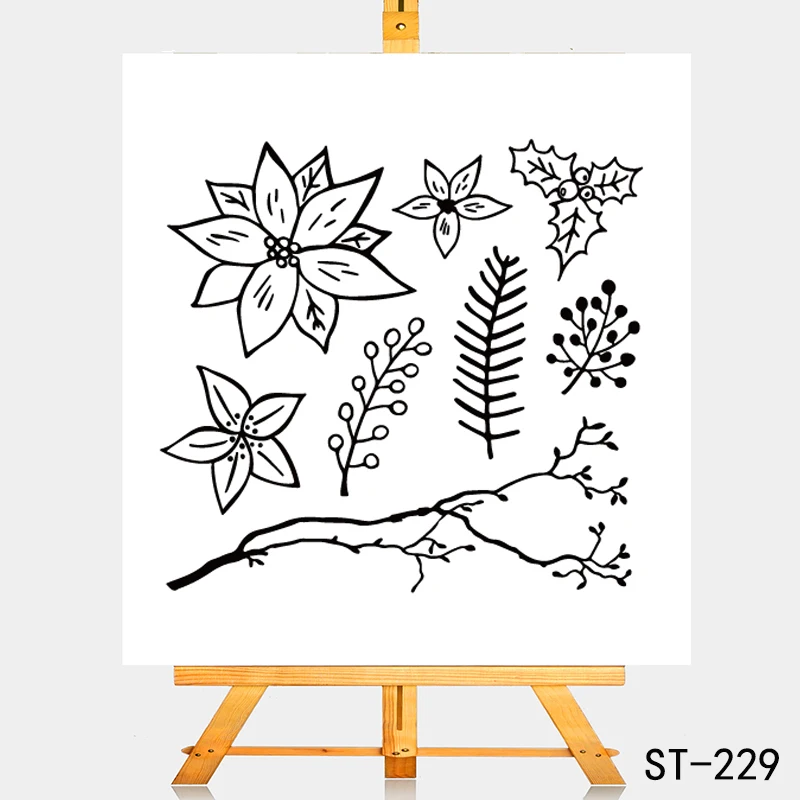 

ZhuoAng Flowers and leaves Transparent Clear Stamps / Silicone Seals for DIY scrapbooking photo album/Card Making
