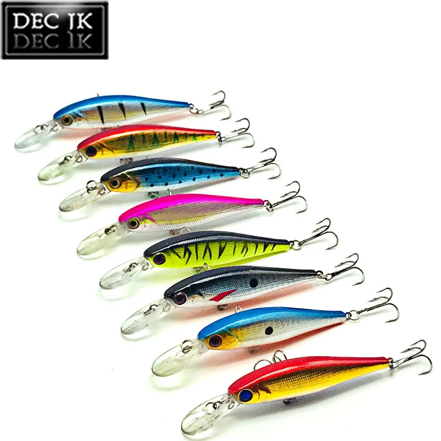 ضيق Wobblers بطيئة ل بايك طعم سنارة صيد العائمة Jerkbait 1 قطعة المبروك الصعب الاصطناعي الطعم Swimbait Crankbait توبواتر البحر