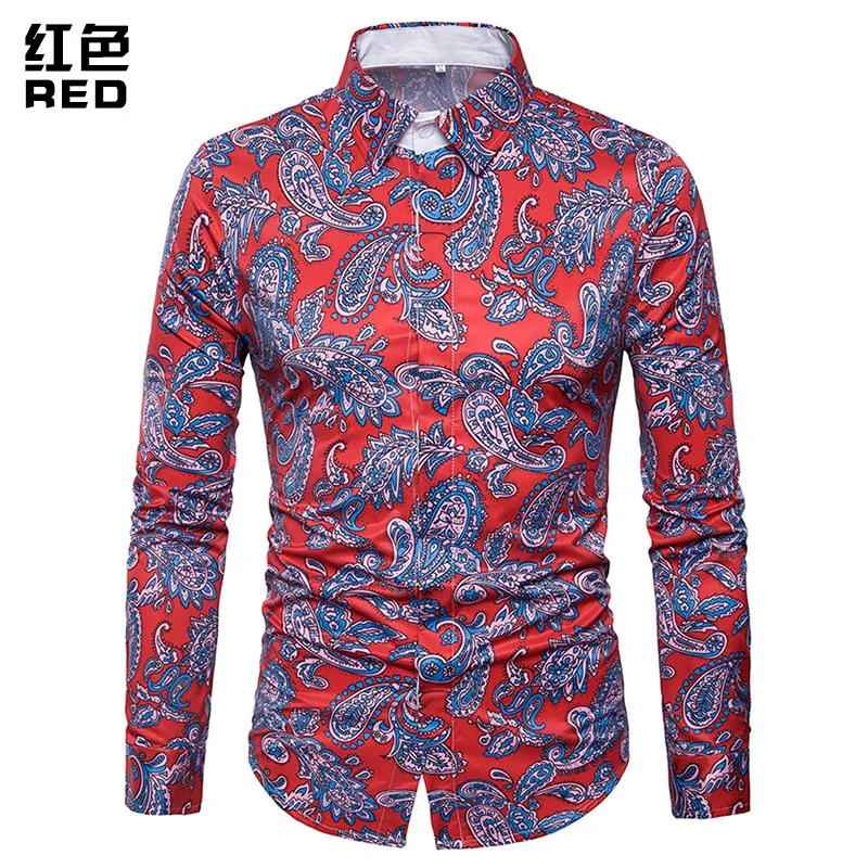 Top Quality Men's Printing Long Sleeve Shirt