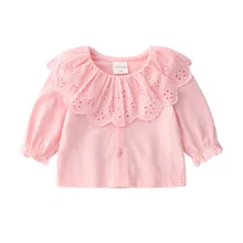 Orangemom/Официальный магазин, модные кружевные топы для новорожденных, одежда с длинными рукавами для маленьких девочек, весенне-осенняя верхняя одежда, куртка для девочек