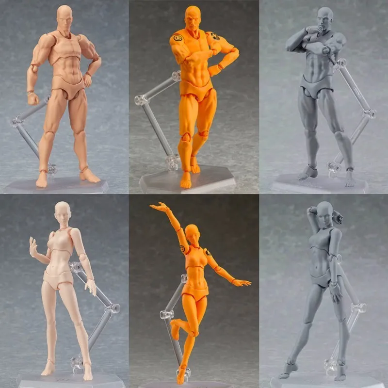 14,5 см Figma Archetype He She ПВХ фигурка человека тела суставов мужской женский телесный подвижные куклы аниме Модели Коллекции