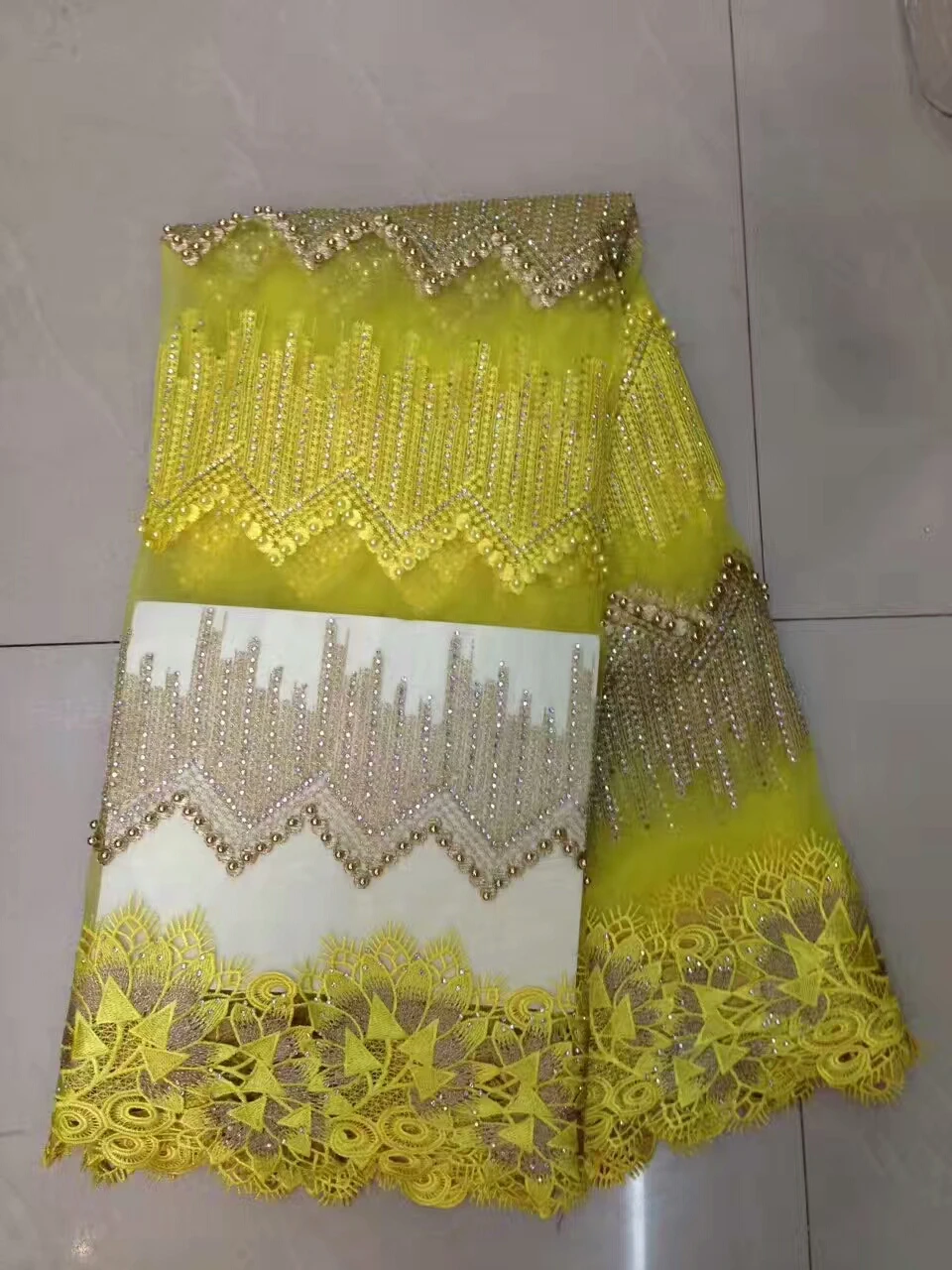 

high quality african mesh lace fabric with lots of stones good design nice french lace for wedding dress nlyj251