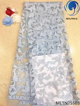 

BEAUTIFICAL nigerian lace material african sequin lace french laces fabrics high quality with free shipping for woman ML1N755