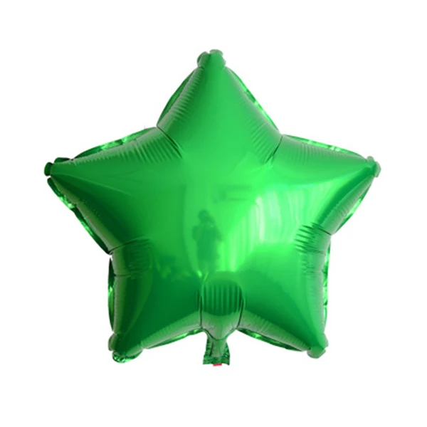 Green 5 шт. 18 дюймов розовое золото цвет звезда гелиевый воздушный шар покрытый фольгой День рождения Свадебные украшения вечерние принадлежности в форме сердца воздушный шар детский душ - Цвет: Green