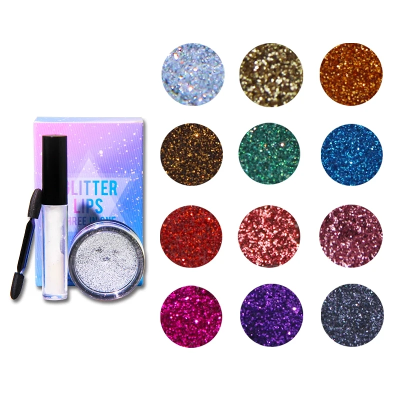 

Wholesale Waterproof Makeup cosmetics private label single color pressed glitter eyeshadow Eye shadow with primer 100pcs