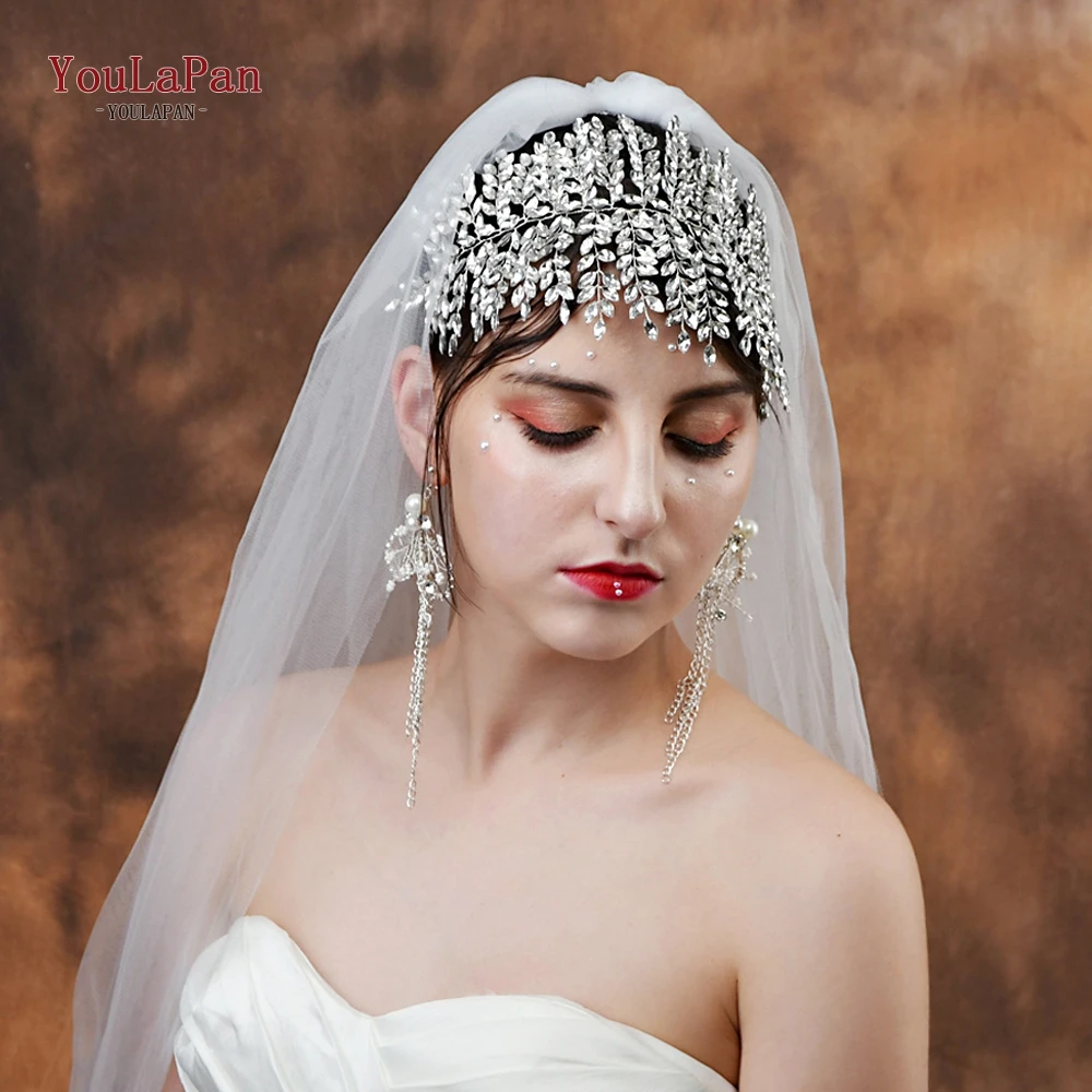 YouLaPan HP238 невесты аксессуары для волос головные уборы с жемчугом украшения для Женская диадема и короны в кристаллах