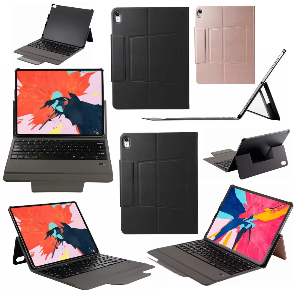 

Russian/Hebrew/Spanish Wireless Bluetooth Keyboard Stand PU Leather Magnet Smart Cover Case For Apple iPad Pro 12.9 2018 Tablet