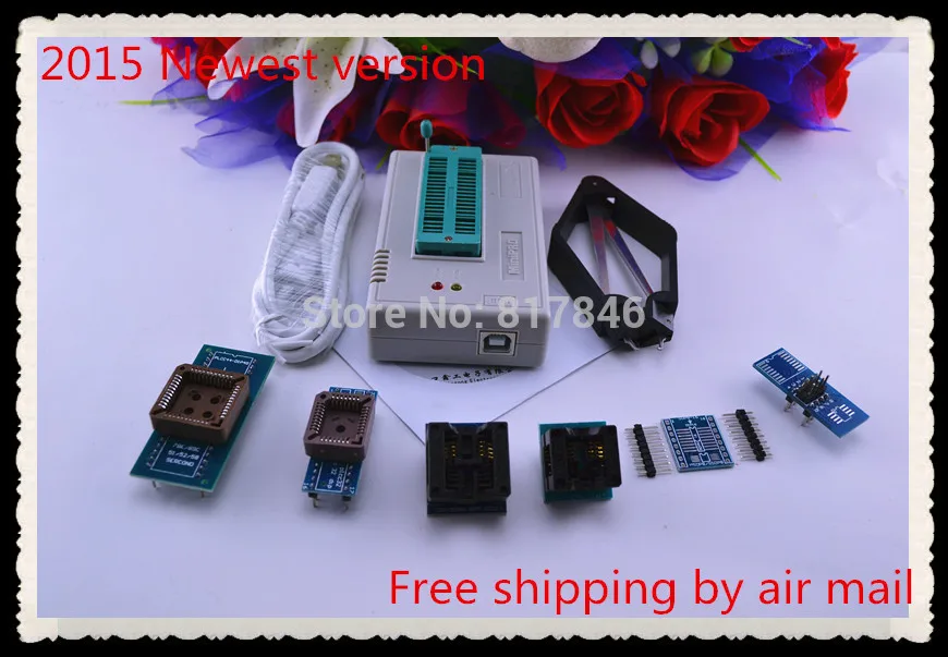 Free Shipping XGECU V10.37 MiniPro TL866II Plus TL866 Programmer 24 93 25 nand flash USB Universal Bios ECU Programmer+7adapters photo