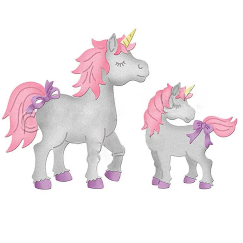 

Unicorn Mom Kid Metal Cutting Dies Stencil for DIY Scrapbooking Embossing Photo Album Decoration Paper Card Handcraft Die Cut