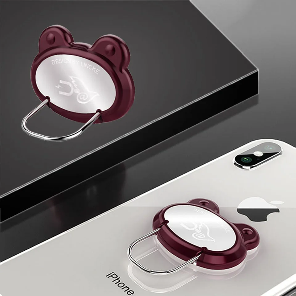 universal magnet metal phone ring finger holder frog shape samrtphone ring holder for mobile phone (9)