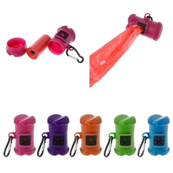 

Pet Dog Bone Shape Waste Poo Garbage Dispenser Box Clean Up Bags Holder Carrier