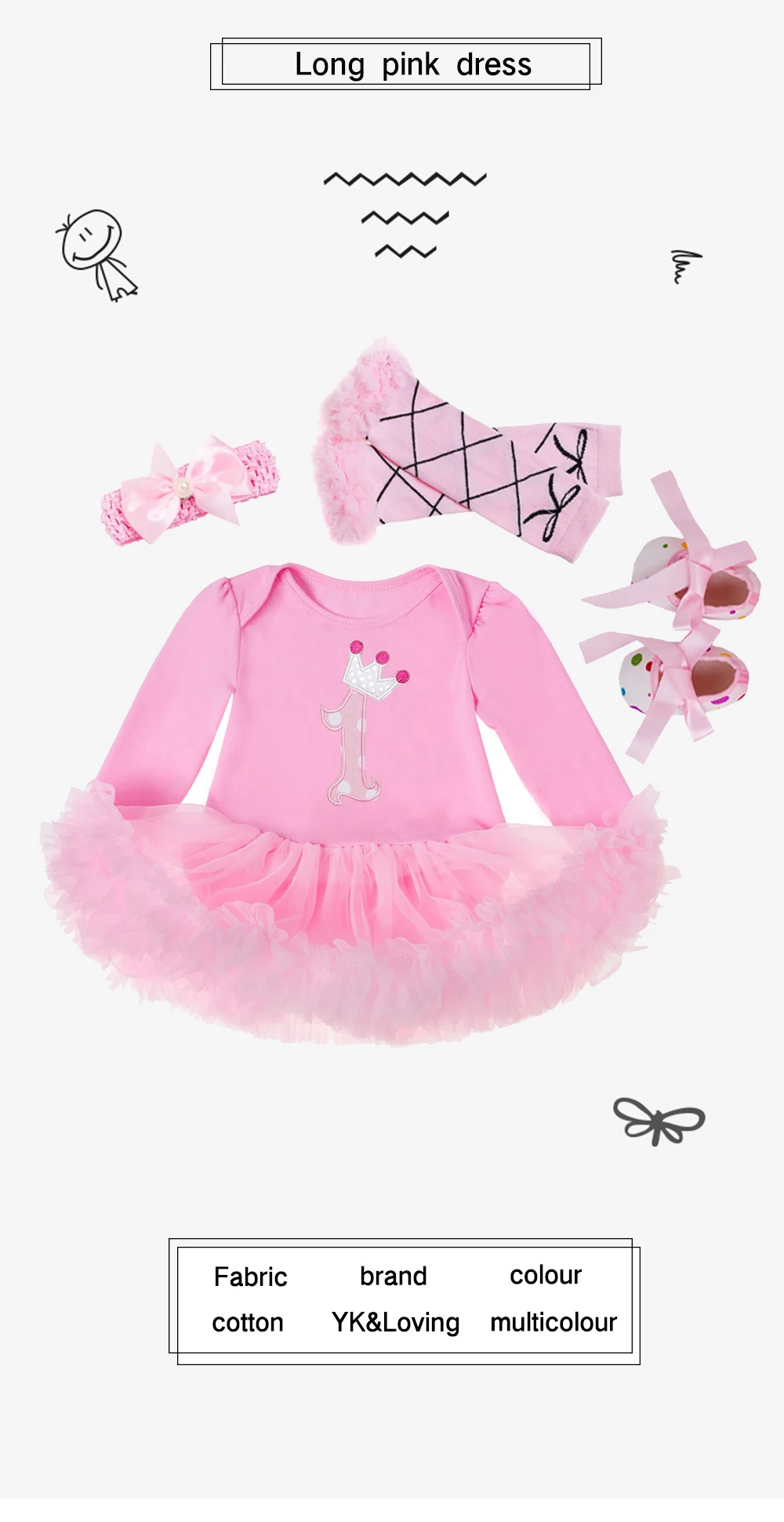 Чистый Розовый комплект одежды для маленьких девочек, платье-пачка с рюшами vestido infantil, 4 предмета, милые детские платья с принтом мышки детская одежда, F2021