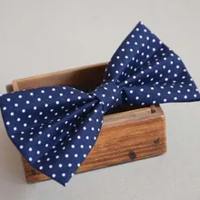 Темно-синий в горошек с плоской головкой мужчины формальные галстук-бабочка мужской галстук-бабочка брак галстук-бабочка Жених галстук-бабочка