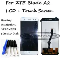 ブラック/ホワイト/ゴールド5インチ1280 × 720のためzteブレードa2 BV0720液晶ディスプレイ+タッチスクリーンデジタイザ組立+無料ツール