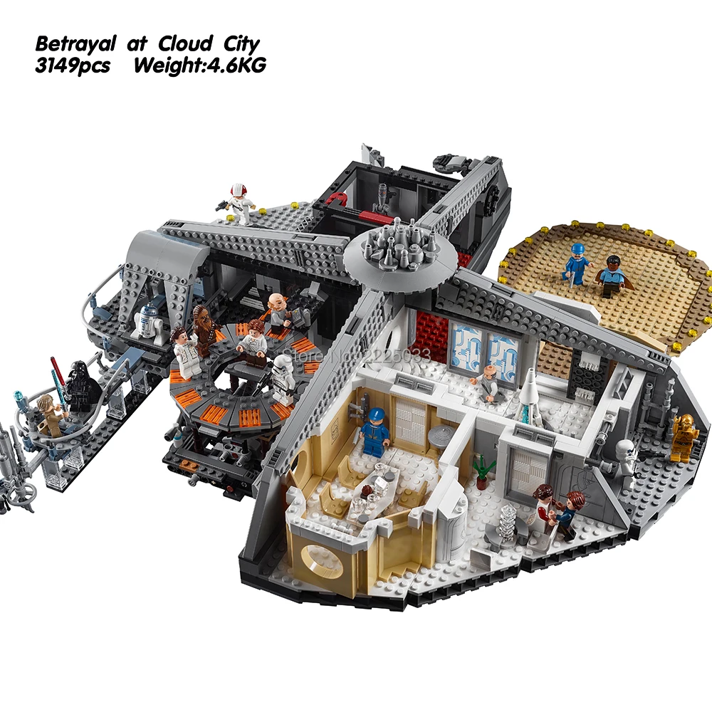 

2018 compatible legoeinglys Star Wars UCS Betrayal at Cloud City 3149Pcs Building Blocks Bricks Toys For Children Gift 75222
