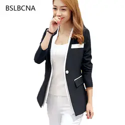 2019 лето-осень Новый Куртка в Корейском стиле женское костюмное пальто Модная одежда высокого качества одежда с длинным рукавом черный