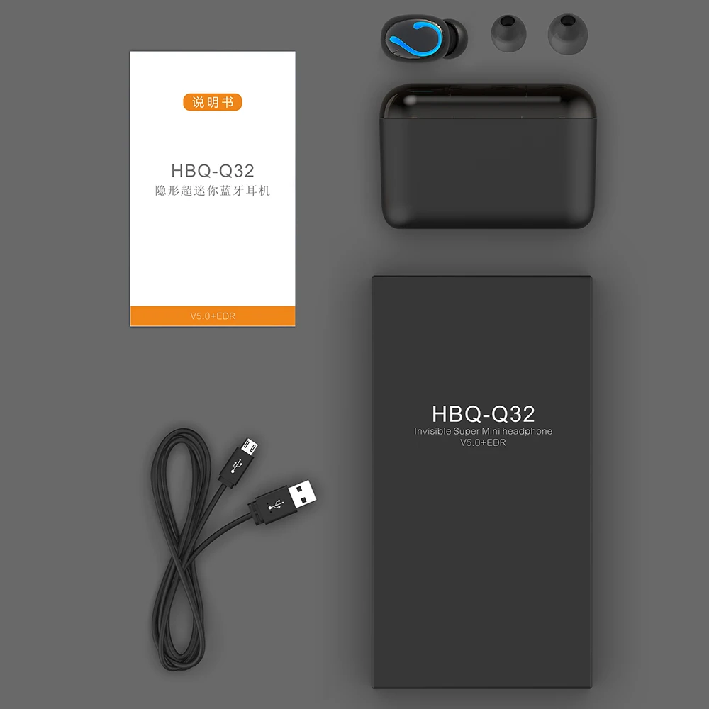HQB Q32 TWS Bluetooth 5 0 наушники беспроводные гарнитура для спорта Super Bass