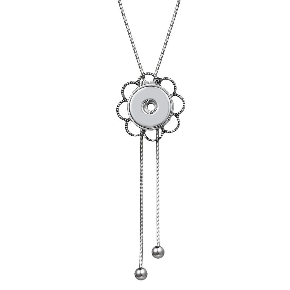Новейший стиль, 18 мм., застежка-кнопка, массивное ожерелье, подвески, оригинальное ожерелье, серебряное колье, ожерелье для женщин, ювелирное изделие - Окраска металла: 10