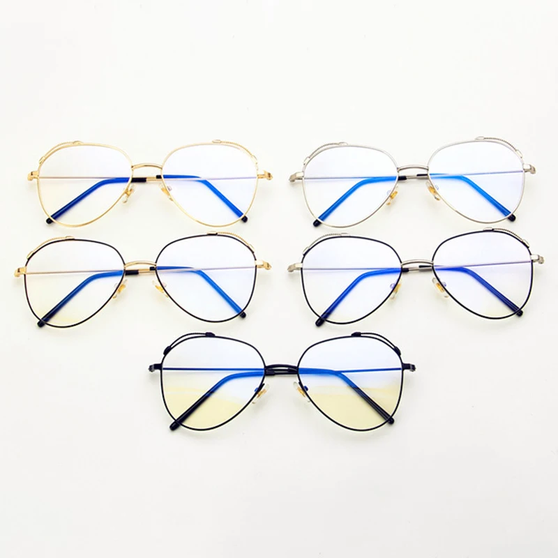 

Plinth Exquisite Metal Frame Reading Glasses Men and Women Aviation Pilot Style Refined Thin Frame Clear Glasses Reading Oculos