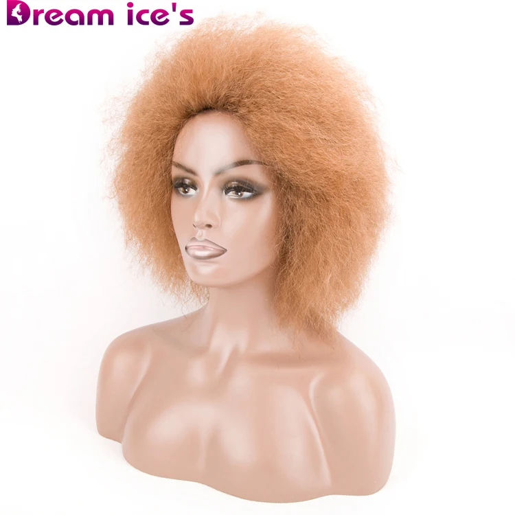 Dream ice синтетический афро вьющиеся Короткие Черный Белый Коричневый Красный парик цветные парики для косплея и черные женские